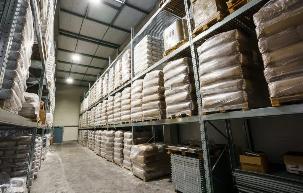Storage of goods in warehouse for efficient logistics management at Ebbecke Verfahrenstechnik
