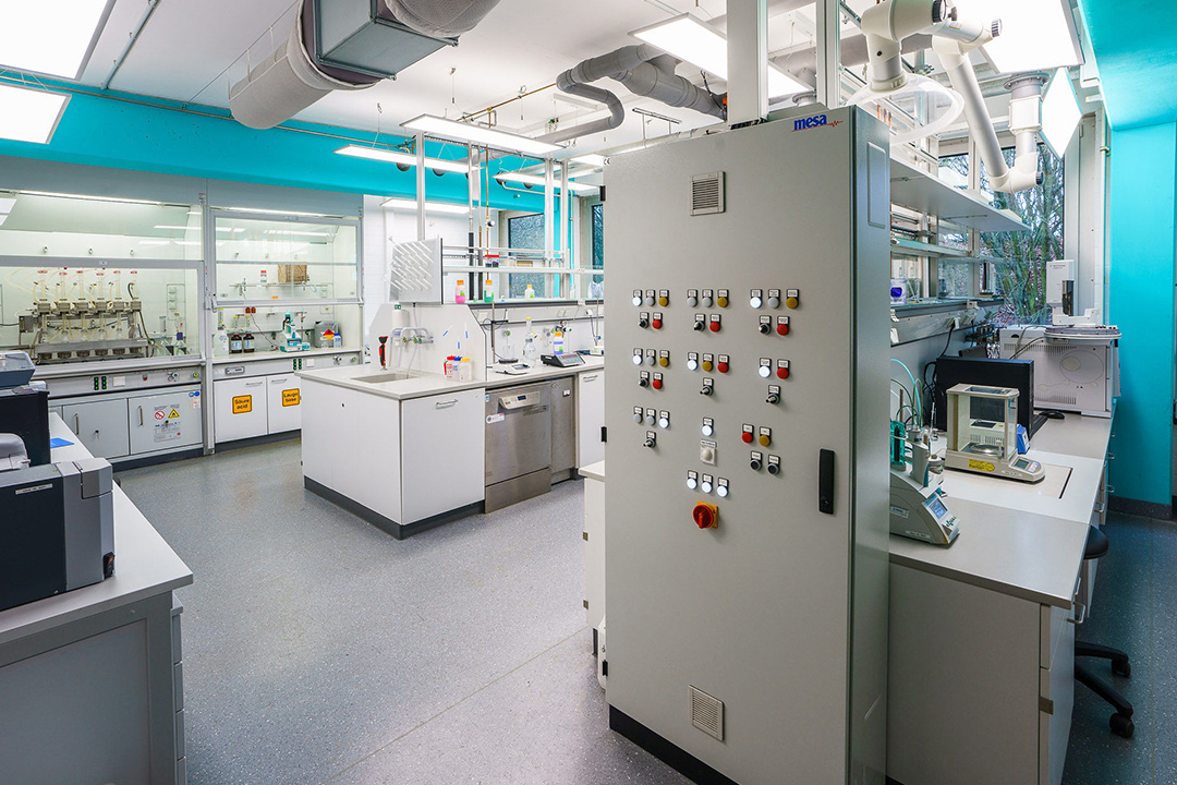 Extensively equipped laboratory for testing and analysis orders at Ebbecke